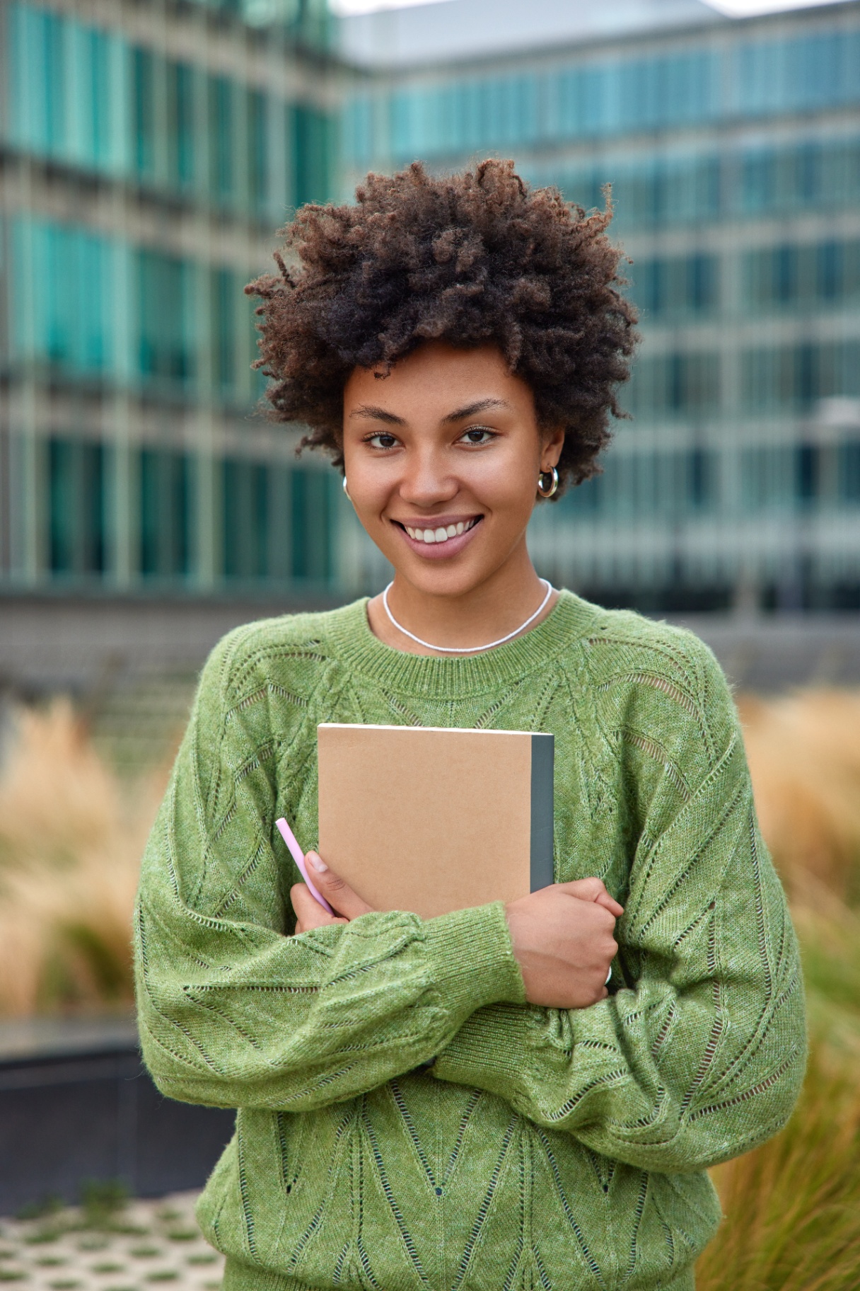 HBCU student with books